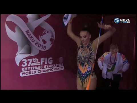 Alina Harnasko Ribbon Final World RG Championships Baku 2019