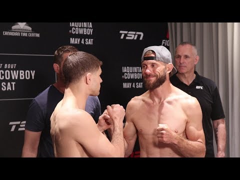 Al Iaquinta vs. Donald 'Cowboy' Cerrone Staredown | UFC Ottawa Weigh-in