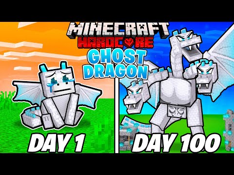 Silio - I Survived 100 Days as a GHOST DRAGON in HARDCORE MINECRAFT!