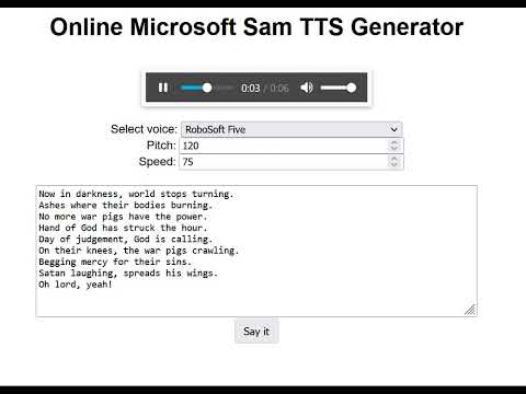 Microsoft Sam Tts Generator