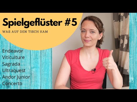 Spielgeflüster #5: Endeavor, Viticulture, Sagrada, Ultraquest, Andor Junior, Concerto und Mini-News