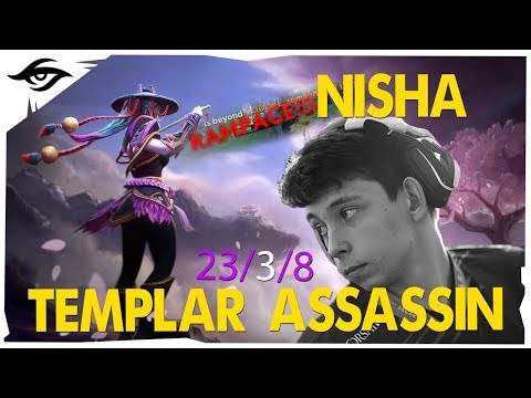 SOLO CARRY? // Secret Nisha Templar Assassin Ranked Gamplay | DotA 2