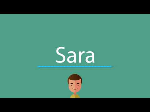 How to pronounce Sara