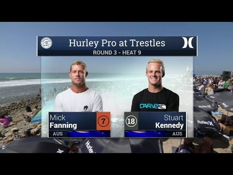 Mick Fanning vs Stuart Kennedy Round Three, Heat 9 - 2016 Hurley Pro at Trestles