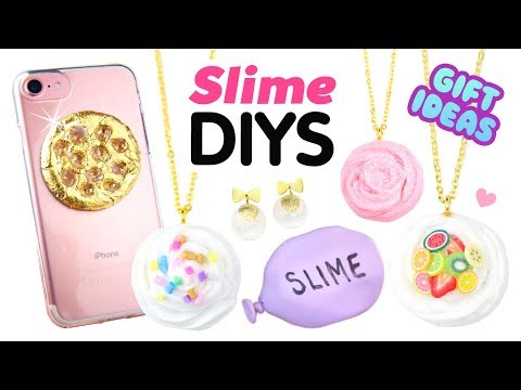 EASY 5-MINUTE DIYS Inspired by Viral Slimes!! DIY Slime Phone Case, Squishies & Xmas Gift Ideas! Video