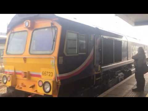 Class 66723 LE through Ashford.
