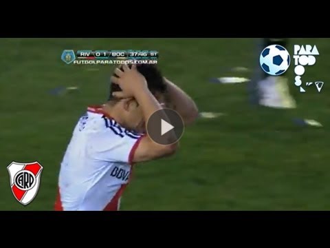Mora al palo. River 0- Boca 1. Torneo Inicial 2013. Fecha 10. Fútbol Para Todos.