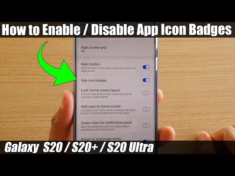 Galaxy S20/S20+: How to Enable / Disable App Icon Badges