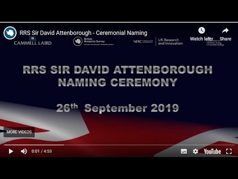 RRS Sir David Attenborough - Ceremonial Naming