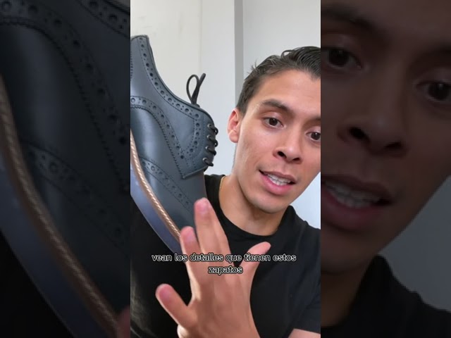 Vídeo relacionado con Poerkan Zapatos de vestir formales Oxford & Derby para hombre: zapatos clásicos de cuero con cordones en negro y marrón con detalles de brogue de charol, Brown, 44 EU