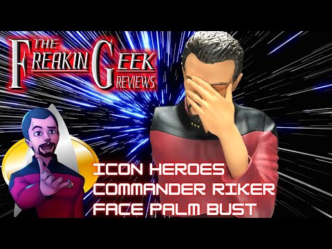 Icon Heroes Star Trek TNG COMMANDER RIKER FACE PALM MINI BUST: EmGo's Reviews N' Stuff