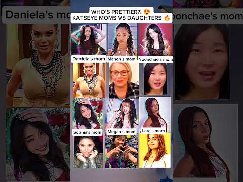 WHO’S PRETTIER?! 😍 KATSEYE MOMS VS DAUGHTER #manon #lara #megan #yoonchae  #daniela #katseye #shorts