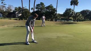 Falko Hanisch UNLV Golf birdie putt par4 h17 sea best Sawgrass 2/3/20