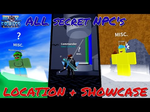 (Blox Fruits) [2022 EDITION] ALL secret Npc LOCATION/SHOWCASE from Second Sea!?!
