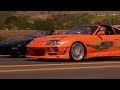 The Fast And The Furious 2001 Supra VS Ferrari Drag Race Smoke Him Scene