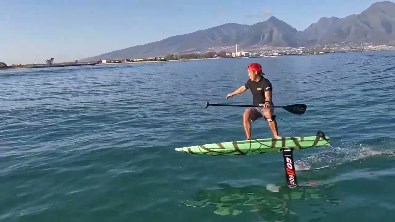 Foil Tomo Ripping on his Kalama Performance "Barracuda". GoFoil "RS"