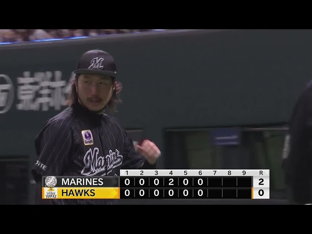 【6回裏】ダブルプレーでピンチを切り抜ける!! マリーンズ・石川歩 6回無失点の好投!! 2022年8月31日 福岡ソフトバンクホークス 対 千葉ロッテマリーンズ