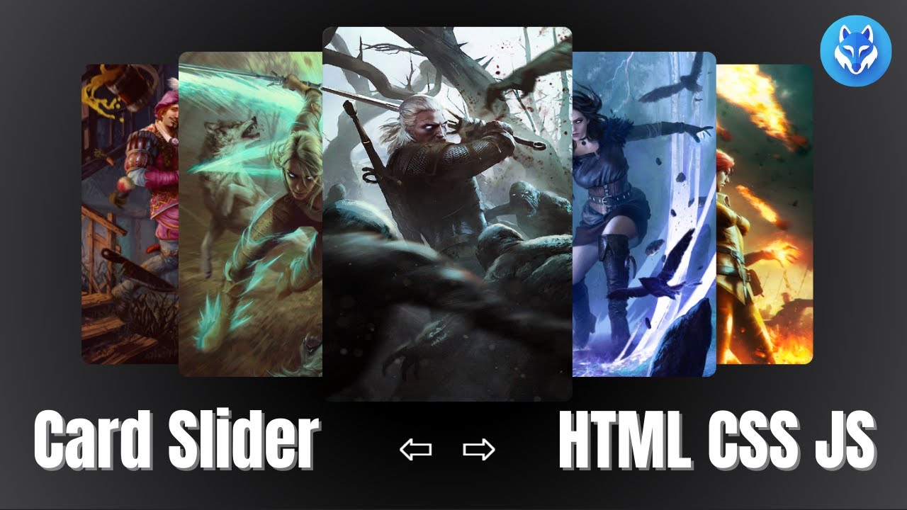 Responsive Card Slideshow | HTML CSS JS | Free Source Code