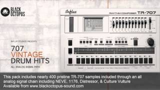 Video thumbnail for TR-707 Vintage Drum hits by Influx Studios by Black Octopus Sound
