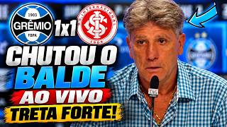 TRETA FORTE DE RENATO GAÚCHO x IMPRENSA, ALESSANDRO BARCELLOS e LULA  AO VIVO GRÊMIO 1X1 INTER