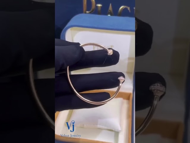 اسواره مفتوحه برأس ذهب والماس متحرك - نحيف