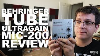 Video thumbnail for Behringer Tube Ultragain Mic200 Pre Amp Review / Test by Podcastage