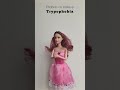 Phobias as makeup on barbie: Tropophobia #shorts #barbie #makeup