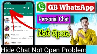 GB whatsapp hide chat not working | GB Whatsapp pr hide chat open nahi ho raha hai