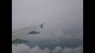 preview picture of video 'Take Off from Prague Ruzyně International Airport (LKPR) in stormy weather'