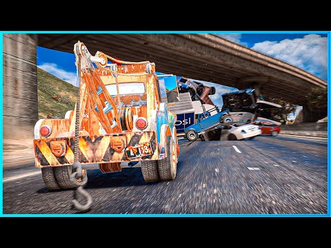 *CRAZY* Cars Tow Mater Crashes Ep.20 – GTA 5