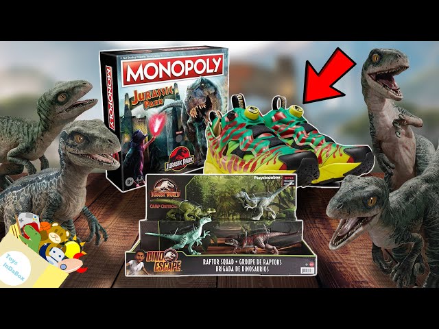 Vídeo relacionado con El Juego de Mesa Monopoly Dinosaurs, avanza hasta T Rex, Velociraptor o Triceratops e intercambia tu Camino hacia el éxito, es un Gran Regalo para Jugadores Mayores de 8 años.