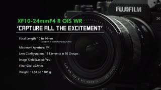 FUJINON XF10 24mmF4 R OIS WR Promotional Video FUJIFILM
