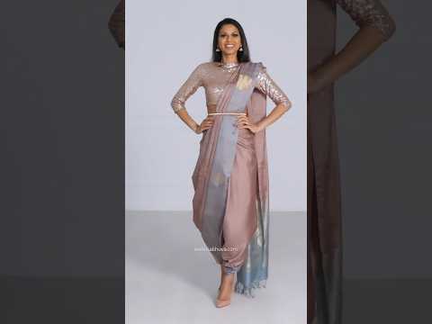 No Sew Pants (with a Saree!) | How to drape a saree perfectly | Saree Drape Styles | Dhoti | #shorts