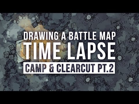 Speed Drawing the Roadside Camp & Clearcut map tiles (Pt.2)