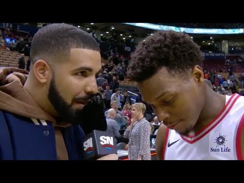 Drake HILARIOUSLY Interviews Kyle Lowry After Game vs Hornets