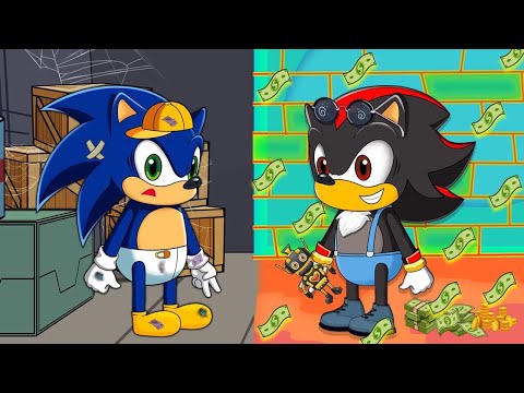 Sonic Movie 2 Animation - So good... Baby Sonic vs Baby Shadow and Baby Amy help their parents