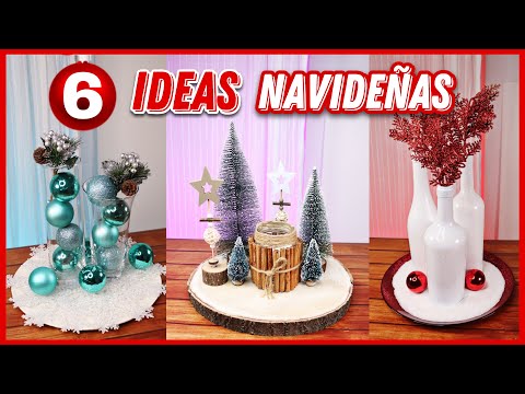 TOP 6 CENTROS DE MESA NAVIDAD 2023 ELEGANTES FACILES Y ECONOMICOS | HAZLO TU MISMA |  NatyGloss