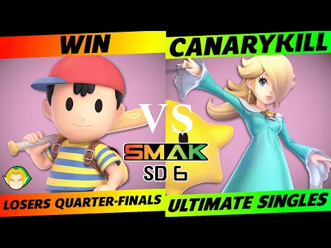 SMAK-SD6 Losers Quarter-Finals - Win (Ness, Young Link) vs. CoK | CanaryKill (Rosalina) - SSBU