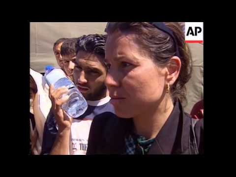 Olympic stadium turns into tent city to house quake victims