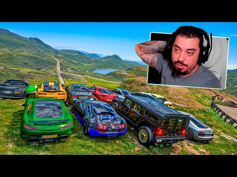 NO-BRAKE HILL WITH TRANSFORMERS CARS - FORZA HORIZON 5