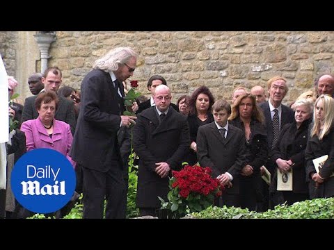 Barry Gibb attends his brother Robin's funeral back in 2012 - Daily Mail