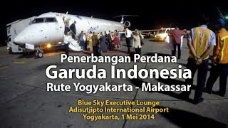 preview picture of video 'Garuda Indonesia: Penerbangan Perdana Rute Yogyakarta-Makassar pp.'