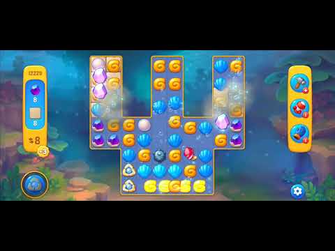 Fishdom Easy Level 12229 (with full seashell and timed double bomb booster) @choraelmin