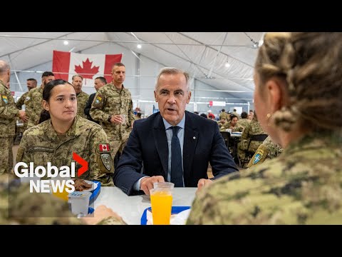 Carney promises Canadian military in Latvia more troops, supplies