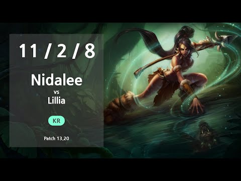 Nidalee Jungle vs Lillia - KR Challenger Patch 13.20