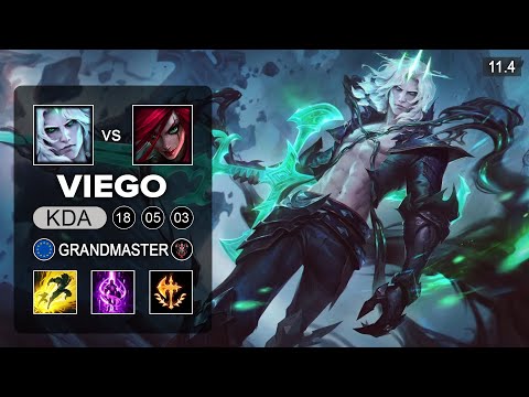 Viego Mid vs Katarina - EUNE Grandmaster Patch 11.4