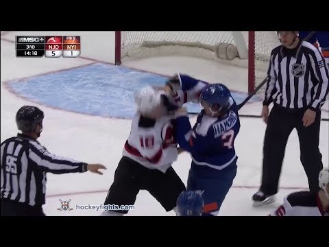 Steve Bernier vs Travis Hamonic Mar 1, 2014
