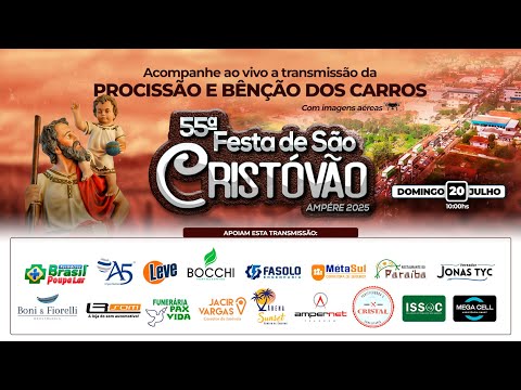 Procissão e Bênção dos Veículos  - 55ª Festa de São Cristóvão Ampére PR - 20/07/2025