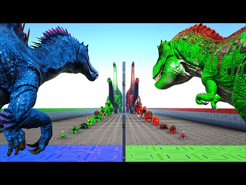 SPINOSAURUS VS T-REX DEATHRUN | ARK Dinosaurs