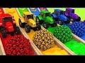 Drill Construction Vehicles, Bulldozer, Tractor Cars Pretend play with Learn Colors Toys for kids